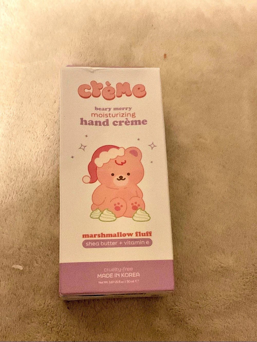 Crème Marshmallow Fluff Shea Butter + Vitamin E Hand Crème Hand Pink NWT